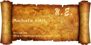 Machala Edit névjegykártya